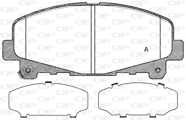 OPEN PARTS Комплект тормозных колодок, дисковый тормоз BPA1390.02